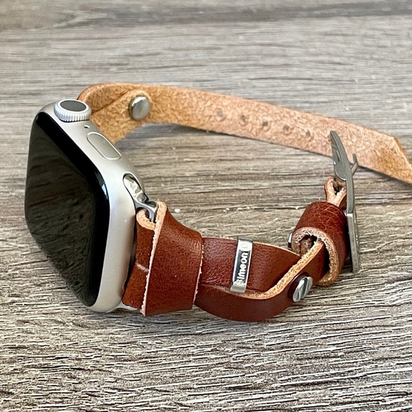 Brown Grain Leather Strap Apple Watch Band All Series Women Fashion Bracelet main image 8
